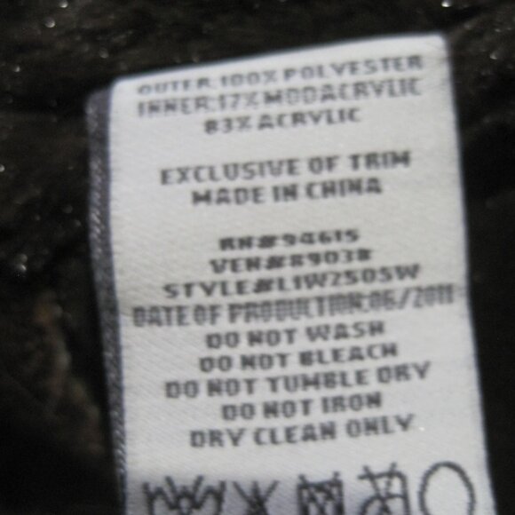 Hawke & Co Penny Lane Faux Vegan Leather Fur Trim Liner Brown Jacket Size L Boho - Picture 8 of 8